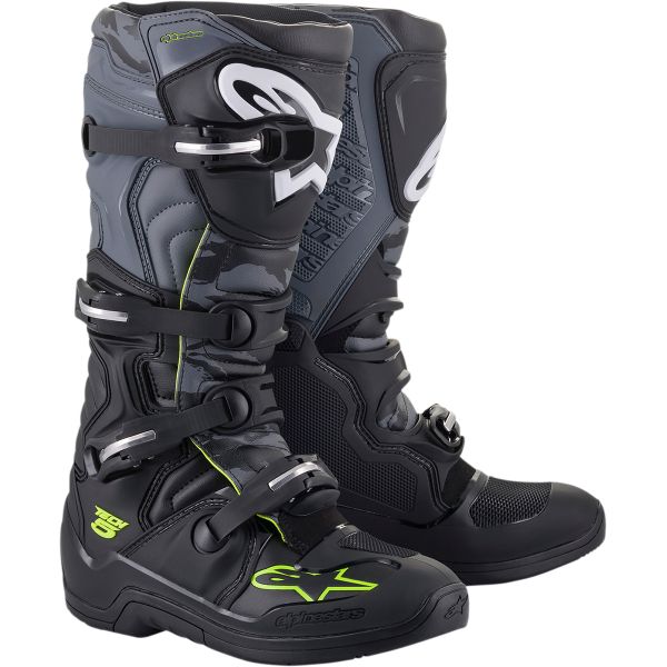 Boots MX-Enduro Alpinestars Moto MX Boots T5 Bk/gy/yl Fl