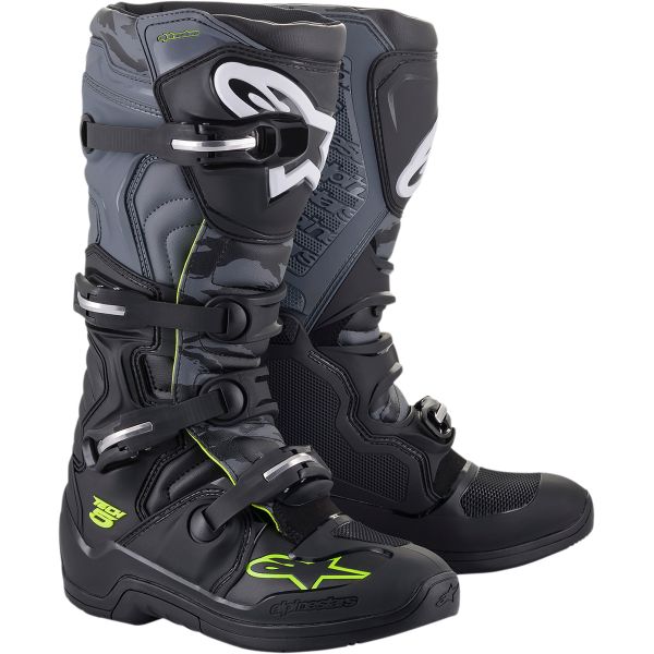 Cizme MX-Enduro Alpinestars Cizme Moto MX T5 Bk/gy/yl Fl