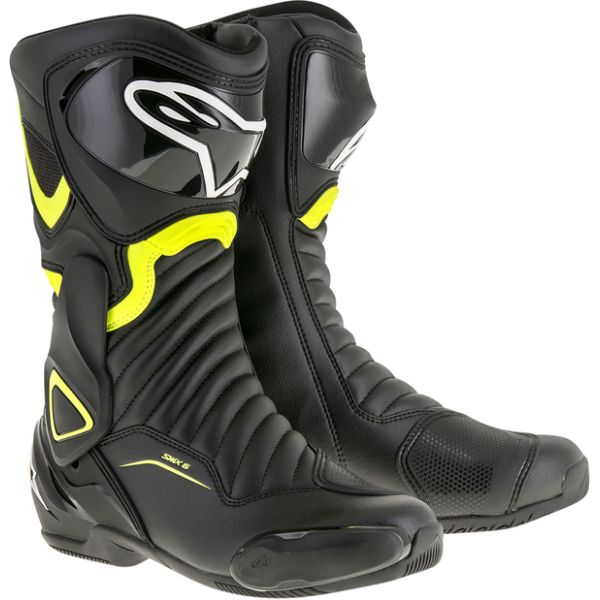 Sport Boots Alpinestars Racing Moto Boots SMX-6 V2 Black/Yellow 24