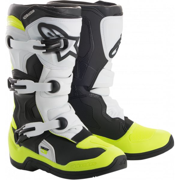  Alpinestars Youth Tech 3S Offroad Multicolor/Yellow MX Boots