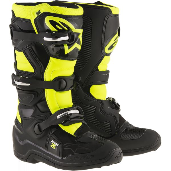Kids Boots MX-Enduro Alpinestars Youth Tech 7S Offroad Black/Yellow MX Boots