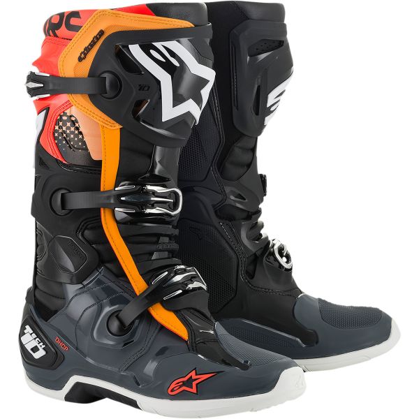 Boots MX-Enduro Alpinestars Tech 10 Multicolor/Orange MX Boots