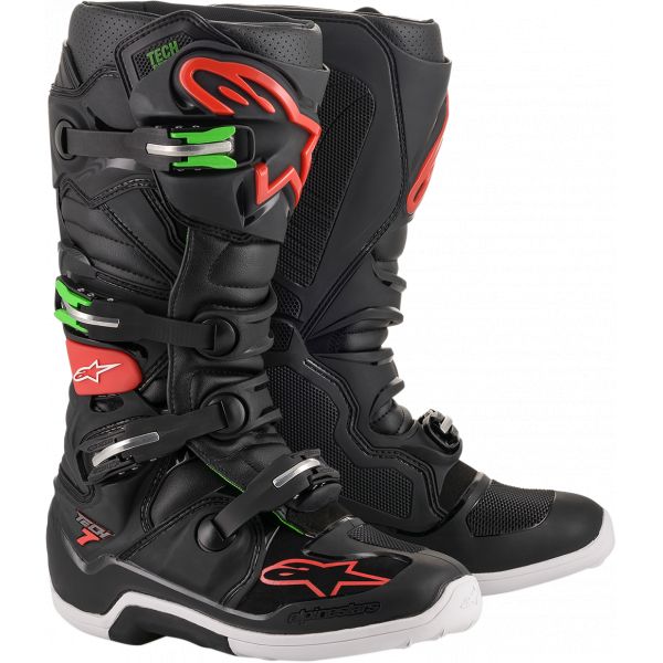 Boots MX-Enduro Alpinestars Tech 7 Black/Red/Green MX Boots