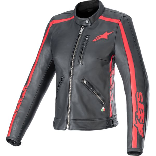  Alpinestars Lady Moto Leather Jacket Stella Dyno Black/Red 24