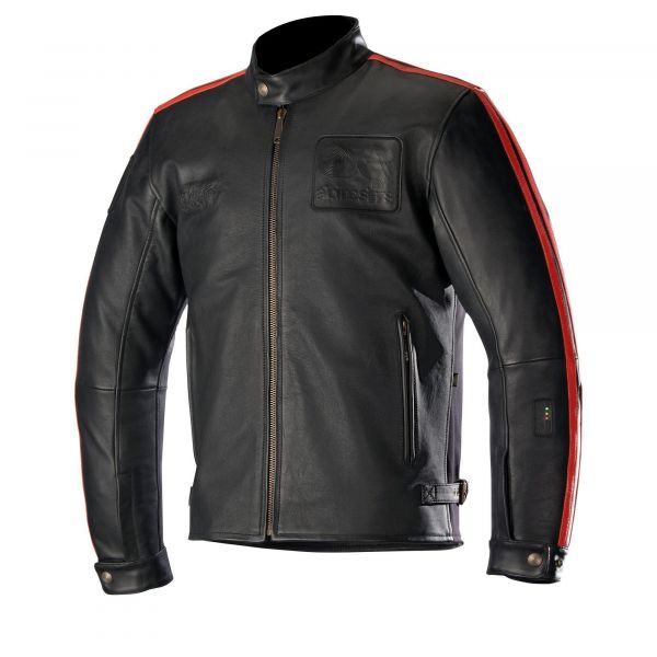 Leather Jackets Alpinestars Leather Moto Jacket Oscar Honda Edition Black/Red/Beige
