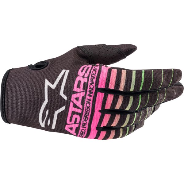 Gloves MX-Enduro Alpinestars Moto MX Gloves Radar Bk/Gn/Pink