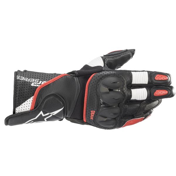 Gloves Racing Alpinestars SP-2 v3 Leather Gloves Black/White/Red