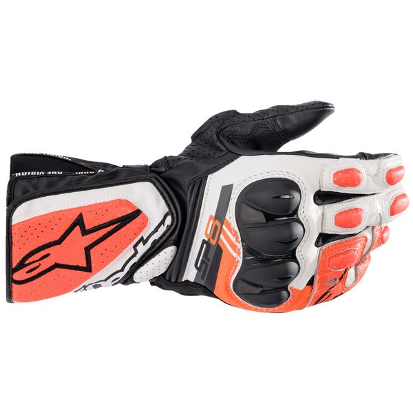 Manusi Moto Sport si Piele Alpinestars Manusi Moto Piele Sp-8 V3 Black/White/Red