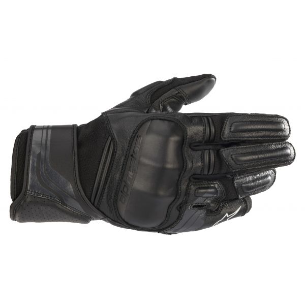 Gloves Racing Alpinestars Leather/Textile Moto Gloves Booster V2 Black