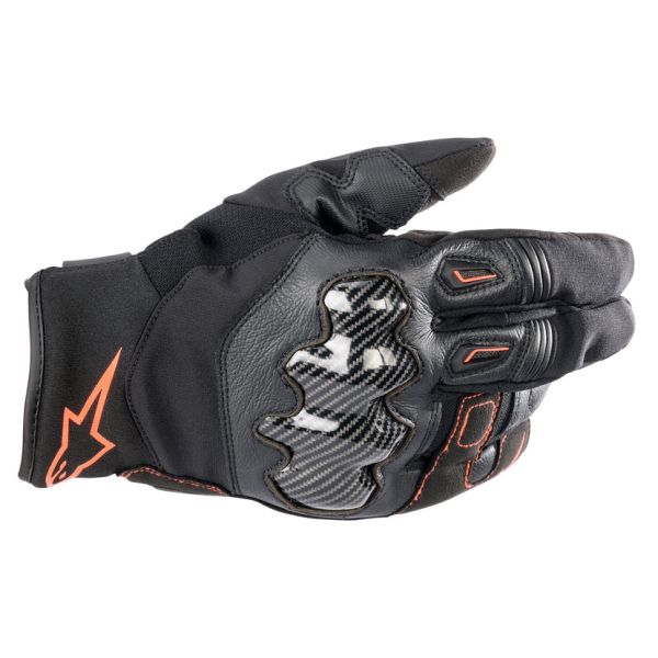 Gloves Racing Alpinestars Leather/Textile Moto Gloves SMX-1 Drystar Black/Red 24