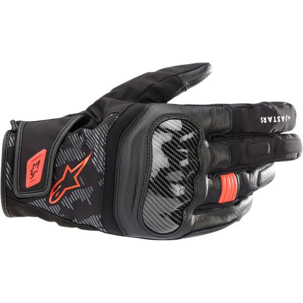  Alpinestars Manusi Moto Strada Textil/Piele SMX-Z Black/Fluo Red