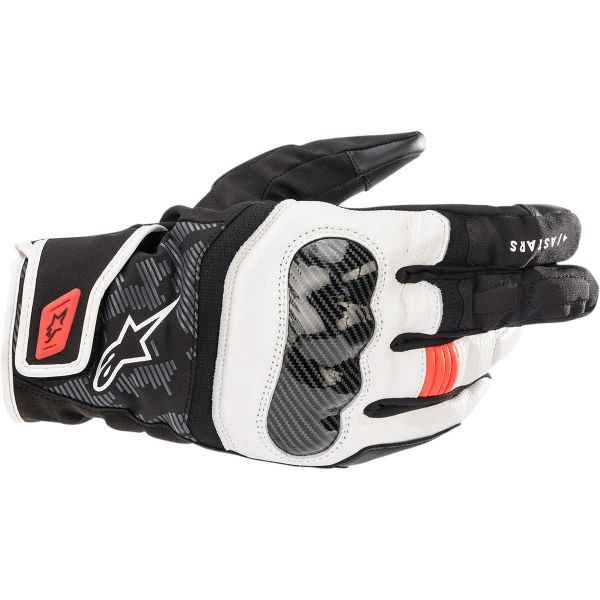 Gloves Racing Alpinestars Street Textile/Leather SMX-Z Black/White/Red Gloves