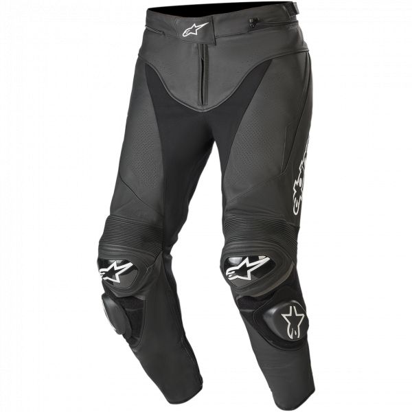 Leather Pants Alpinestars Leather Moto Pants Track V2 Black/White