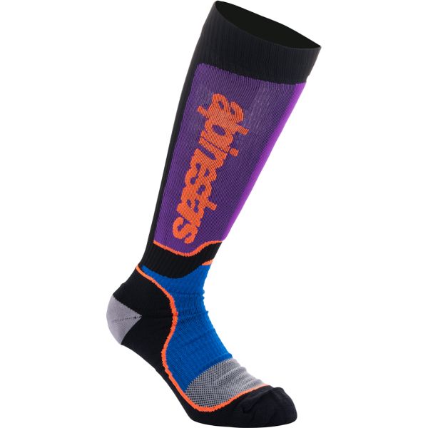 Cizme MX-Enduro Copii Alpinestars Sosete Moto Enduro/MX Copii Plus Black/Purple/Blue 24