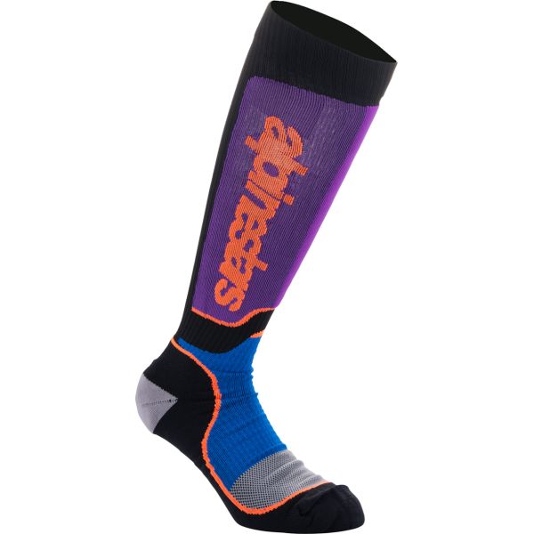  Alpinestars Sosete Moto Enduro/MX Plus Black/Purple/Blue 24