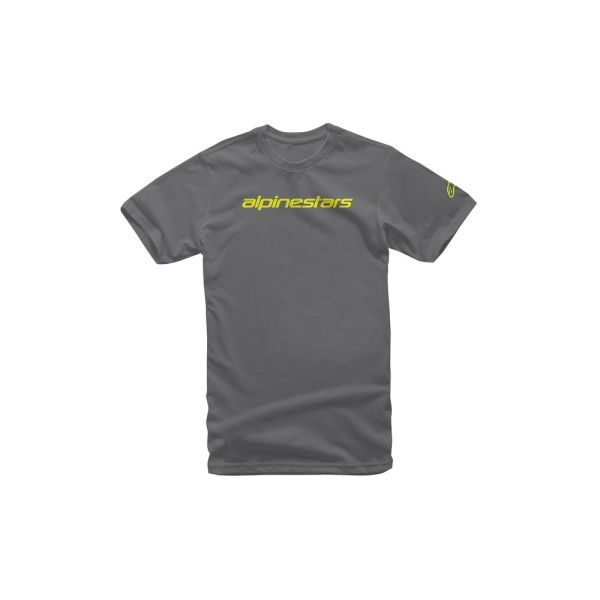 Casual T-shirts/Shirts Alpinestars Tee Linear Word Grey/Yellow