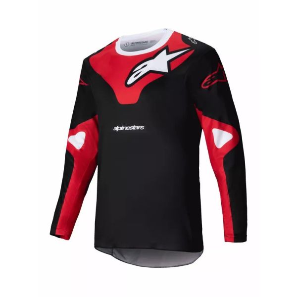 Tricouri MX-Enduro Alpinestars Tricou Moto MX/Enduro Racer Veil Black/Red 24