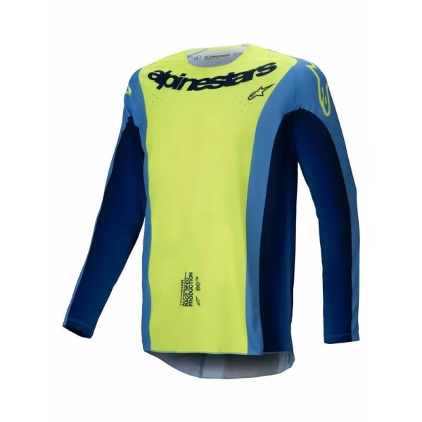 Tricouri MX-Enduro Alpinestars Tricou Moto MX/Enduro Techstar Melt Blue/Yellow/Black 24