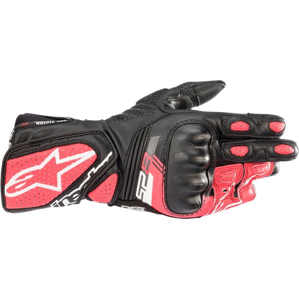 Gloves Womens Alpinestars Leather Lady Moto Gloves Sp-8 V3 Black/Pink