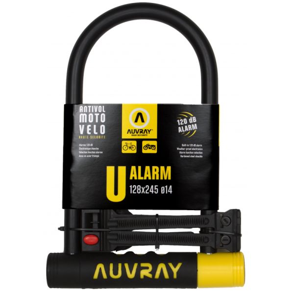  Auvray Antifurt Moto U- Alarm Black/Yellow UA128245AUV