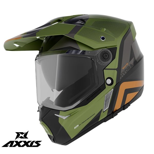  Axxis Casca Moto Adventure/Touring Wolf Ds Hydra B6 Matte Green 24