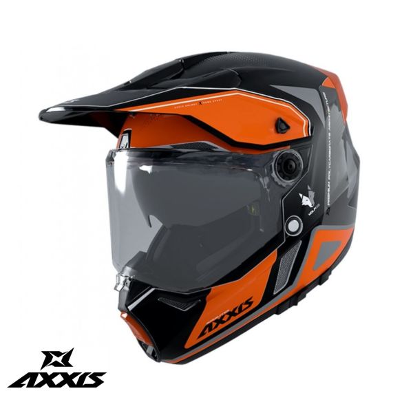  Axxis Casca Moto Adventure/Touring Wolf Ds Roadrunner B4 Matte Fluo Orange 24