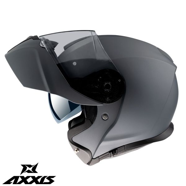 Flip up helmets Axxis Flip-Up Moto Helmet Gecko Sv A2 Matt Titanium 24