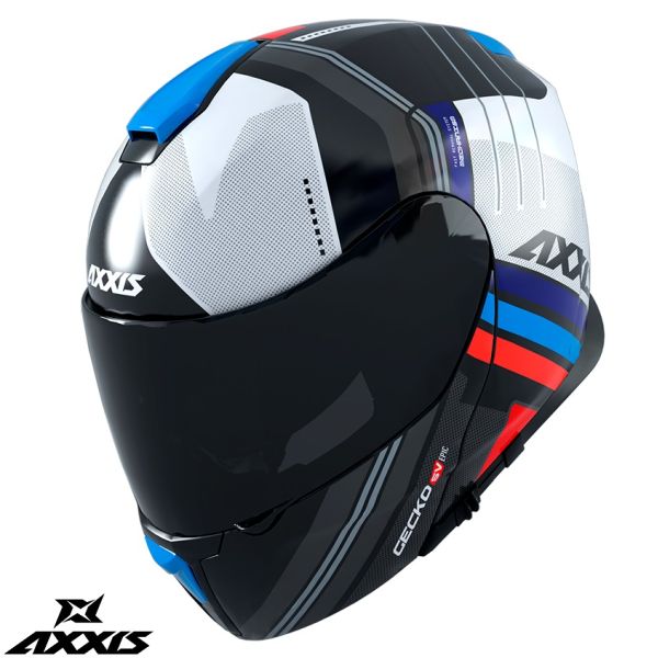 Flip up helmets Axxis Flip-Up Moto Helmet Gecko Sv Epic B7 Glossy Blue 24