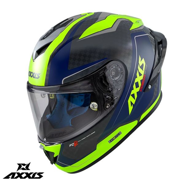 Full face helmets Axxis Full-Face Moto Helmet Cobra Rage A3 Glossy Fluo Yellow 24