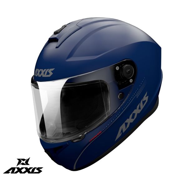 Full face helmets Axxis Full-Face Moto Helmet Draken S A7 Matt Blue 24