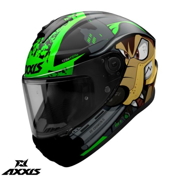  Axxis Casca Moto Full-Face/Integrala Draken S B6 Cosa Nostra Glossy Fluo Green 24