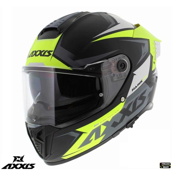 Full face helmets Axxis Moto Full-Face Helmet Hawk SV Judge B3 Yellow Fluo/Black Matt 24