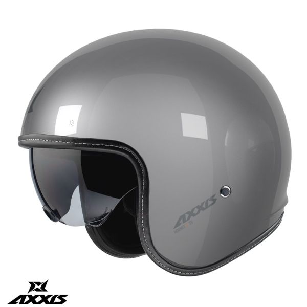 Jet helmets Axxis Moto Open-Face/Jet Helmet Hornet S SV A2 Grey Glossy 24