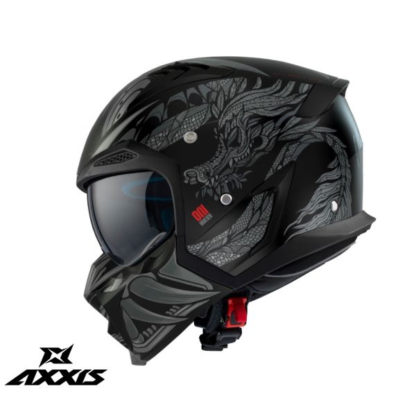  Axxis Casca Moto Open-Face/Jet Hunter Sv Oni B2 Matt Grey 24