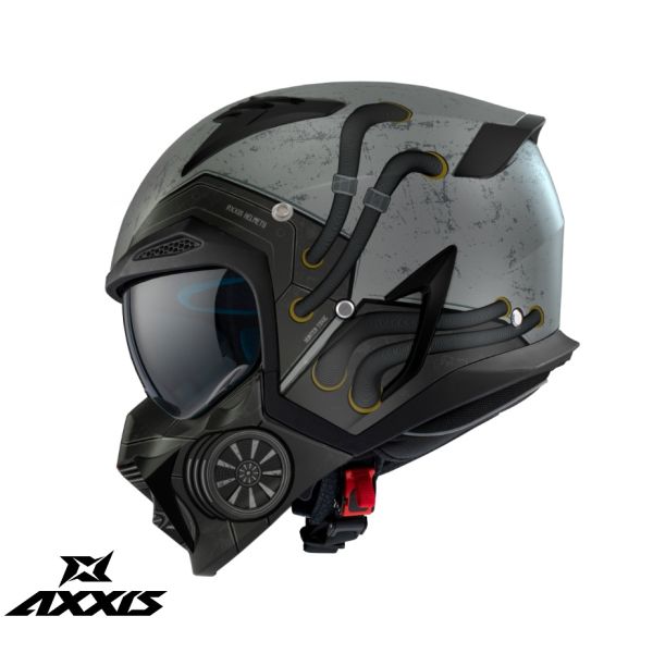 Jet helmets Axxis Open-Face/Jet Moto Helmet Hunter Sv Toxic C2 Matt Grey 24