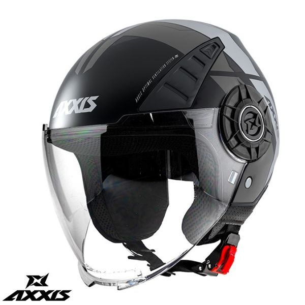  Axxis Casca Moto Open-Face/Jet Metro Cool B2 Matt Grey 24