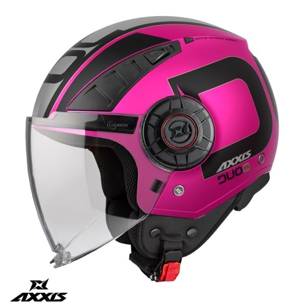 Casti Moto Jet (Open Face) Axxis Casca Moto Open-Face/Jet Metro S Duo C8 Pink Glossy 24