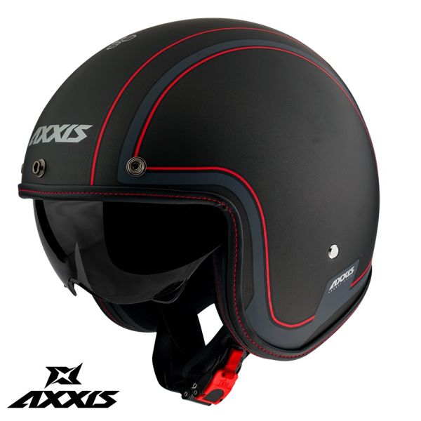  Axxis Casca Open-Face/Jet Sv Royal B1 Matt Black 24