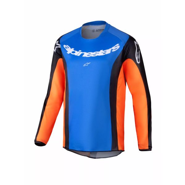 Tricouri MX-Enduro Copii Alpinestars Tricou Moto MX/Enduro Copii Racer Youth Melt Blue/Black/Orange/White 24