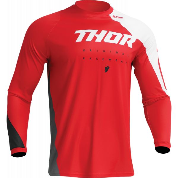  Thor Youth Moto Enduro Jersey Sector Edge Red/White 23