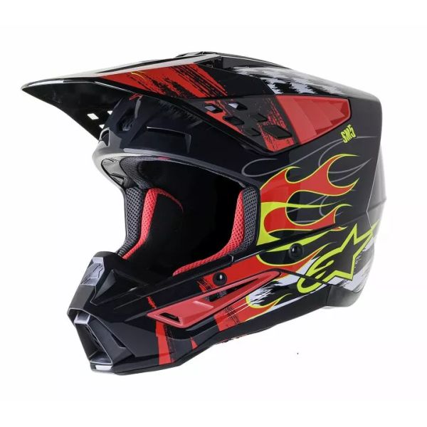 Casti Cross-Enduro Alpinestars Casca Moto Enduro/MX Supertech M5 Rash Red/Gray 24