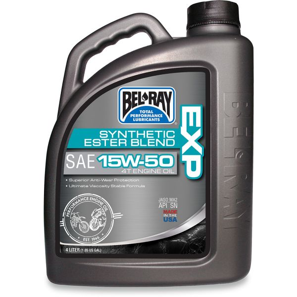 4 stokes engine oil Bel Ray Engine Oil EXP SYNTHETIC ESTER BLEND 4T 15W-50  4 l