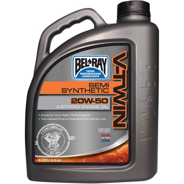  Bel Ray Engine Oil V-TWIN SEMI SYNTHETIC 20W-50  4 l