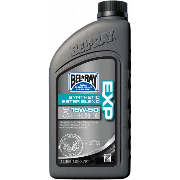 4 stokes engine oil Bel Ray Exp Semi-synthetic Ester Blend 4t Engine Oil 15w50 1 Liter - 99130-b1lw