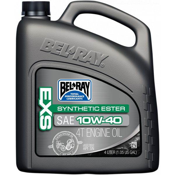 4 stokes engine oil Bel Ray Exs Synthetic Ester 4t Engine Oil 10w40 4 Liter - 99161-b4lw