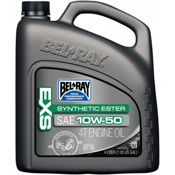 4 stokes engine oil Bel Ray Exs Synthetic Ester 4t Engine Oil 10w50 4 Liter - 99160-b4lw