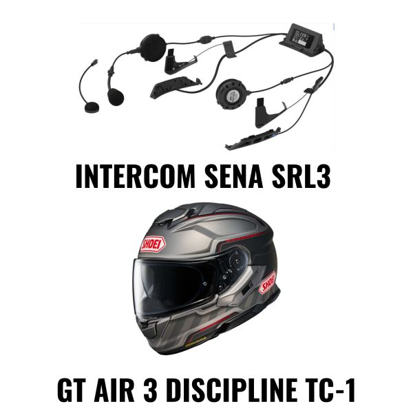 Casti Moto Integrale SHOEI Combo Casca GT AIR 3 Discipline TC-1 + Intercom Sena SRL3