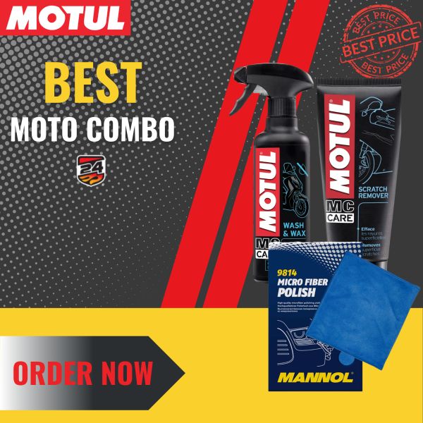 Pachete Revizie ATV - EN Moto24Combo Combo Motul E1+E8+Mannol Polish Microfiber