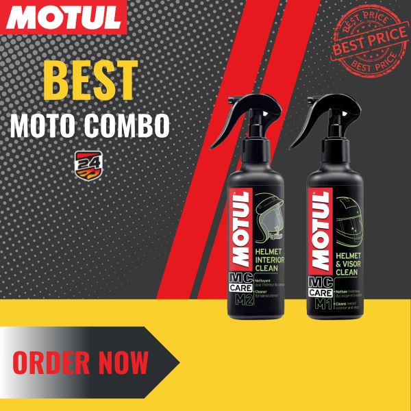 Pachete Revizie ATV & MOTO Moto24Combo Kit Solutie Curatare Interior Casca + Solutie Curatare Casca Si Viziera