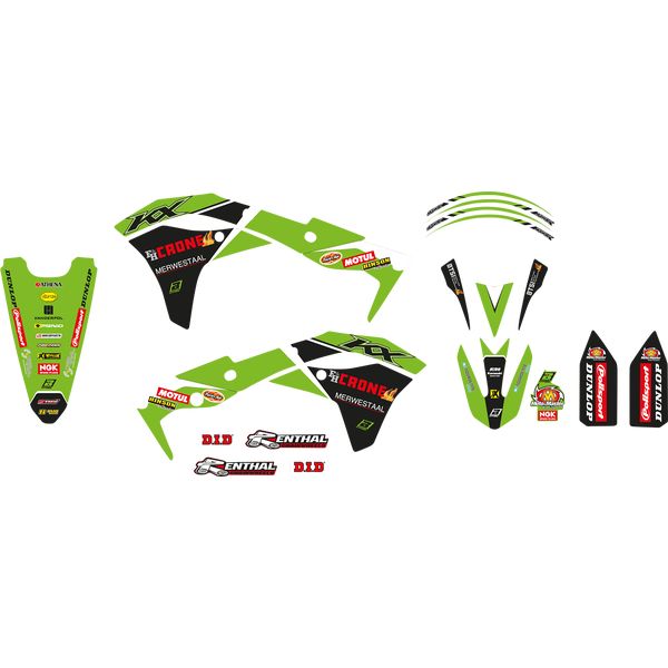  Blackbird Graphic Kit Seat Cover Included Replica Team Kawasaki KX 250 F